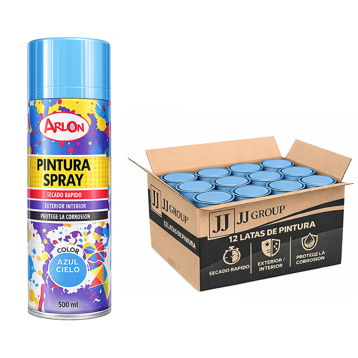 Pack 12 Latas De Pintura Spray Aerosol Varios Colores 500 Ml 5