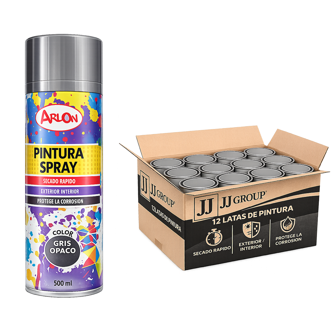 Pack 12 Latas De Pintura Spray Aerosol Varios Colores 500 Ml 10