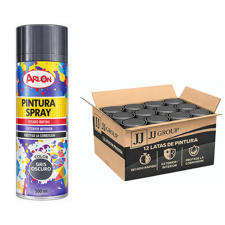 Pack 12 Latas De Pintura Spray Aerosol Varios Colores 500 Ml 11