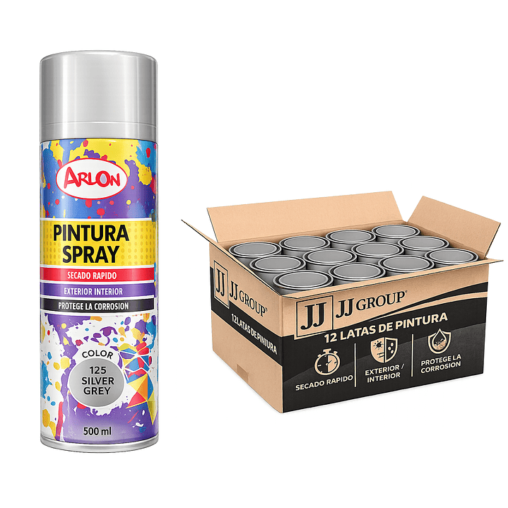 Pack 12 Latas De Pintura Spray Aerosol Varios Colores 500 Ml 12