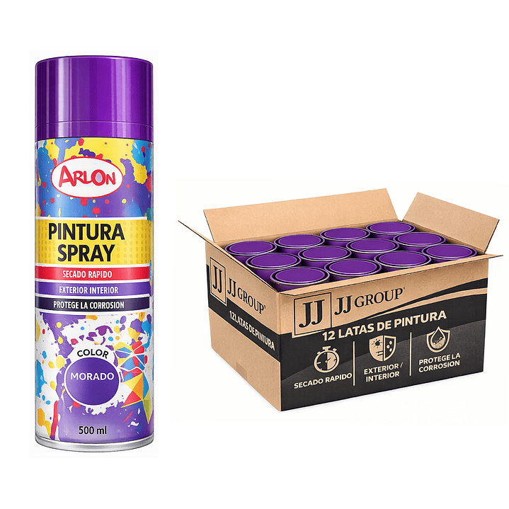 Pack 12 Latas De Pintura Spray Aerosol Varios Colores 500 Ml 14