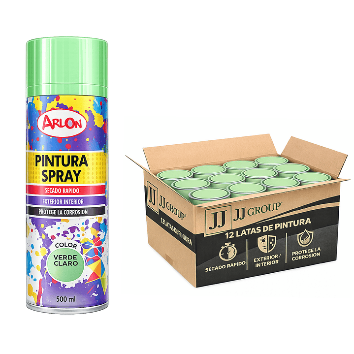 Pack 12 Latas De Pintura Spray Aerosol Varios Colores 500 Ml 24