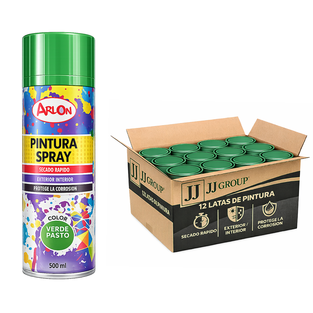 Pack 12 Latas De Pintura Spray Aerosol Varios Colores 500 Ml 25
