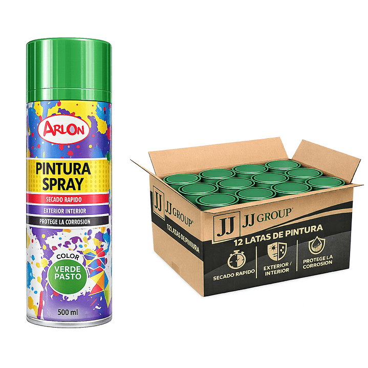 Pack 12 Latas De Pintura Spray Aerosol Varios Colores 500 Ml 25