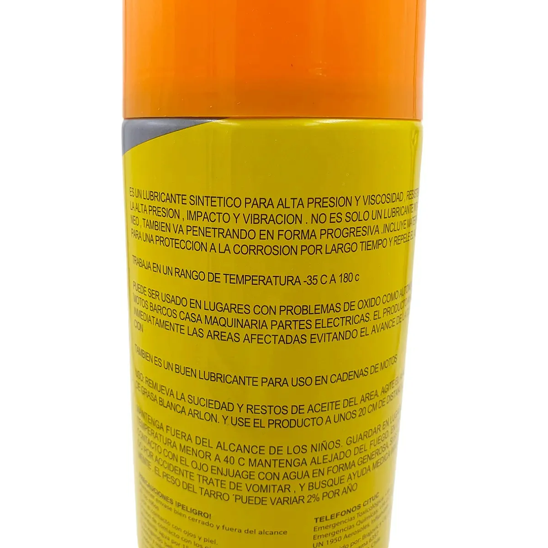 Grasa En Spray Lubricante Blanca De Litio 450ml Arlon 6