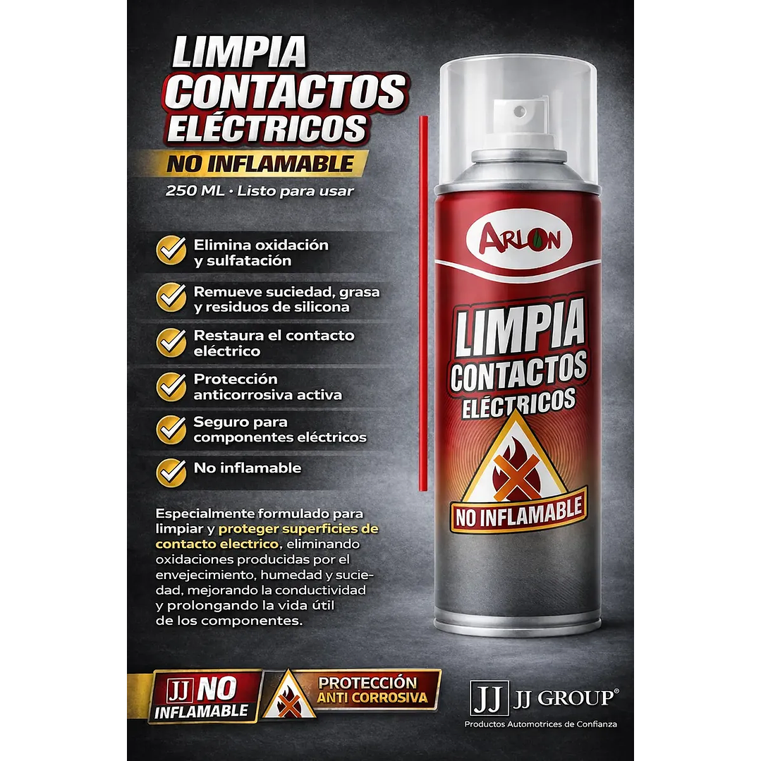 Limpia Contactos Electricos No Inflamable 250 Ml Jj Group 2