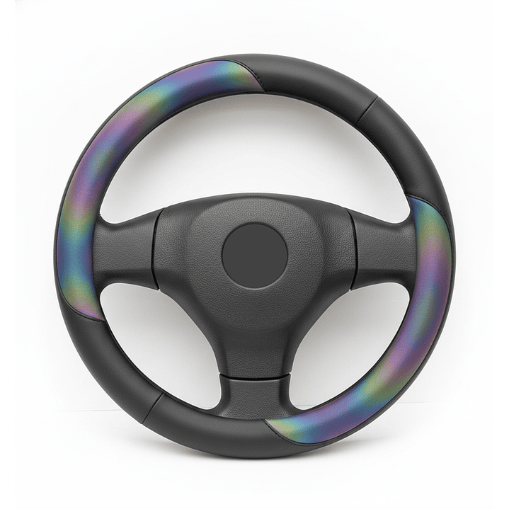 Cubre Volante Eco Cuero Negro Tornasol Calidad Premium Negro 1