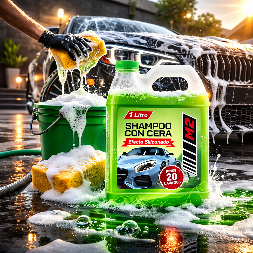 Shampoo Con Cera M2 1 Litro  3