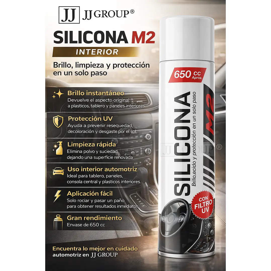 Pack Renovador De Neumáticos Y Silicona Spray 650 Cc M2 Tradicional 5
