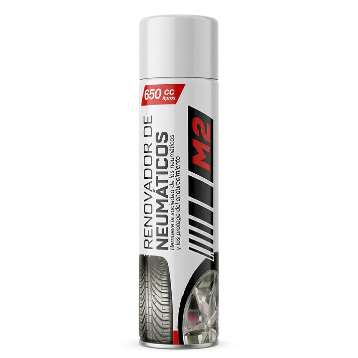 Pack Renovador De Neumáticos Y Silicona Spray 650 Cc M2 Tradicional 2
