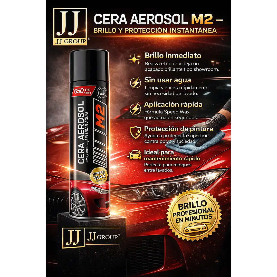 Pack Silicona Spray + Cera Aerosol Auto 650 Cc M2 3