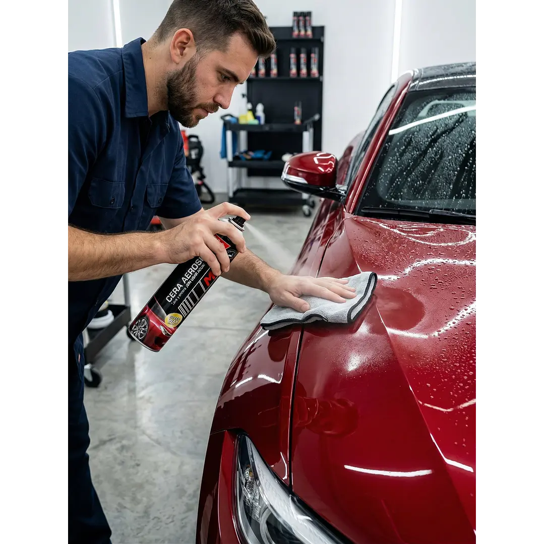 Pack Silicona Spray + Cera Aerosol Auto 650 Cc M2 4