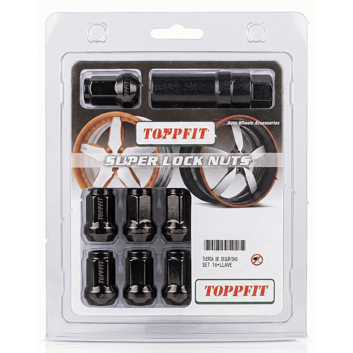 Set 16 Tuercas De Seguridad Colores Con Llave 12x1,5mm 8