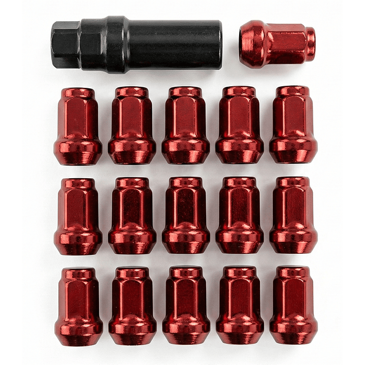 Set 16 Tuercas De Seguridad Colores Con Llave 12x1,25mm 3