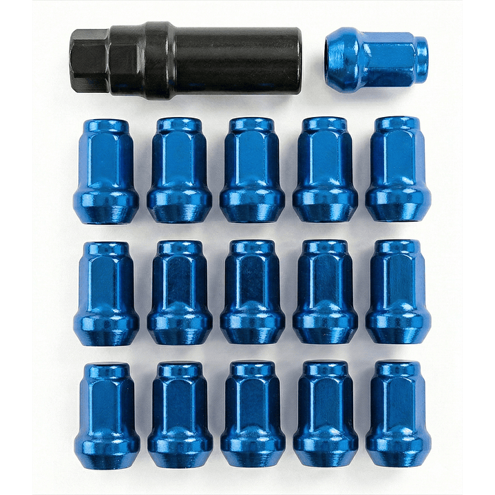 Set 16 Tuercas De Seguridad Colores Con Llave 12x1,25mm 5