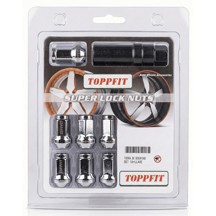 Set 16 Tuercas De Seguridad Colores Con Llave 12x1,25mm 2