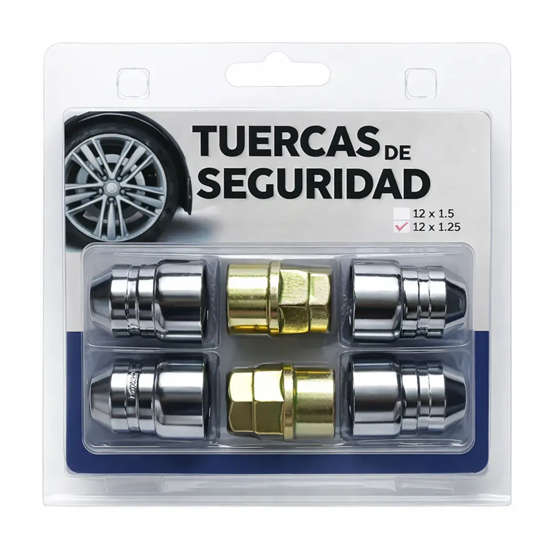 Tuercas De Seguridad Automotriz (12x1,5)(12x1,25) 1