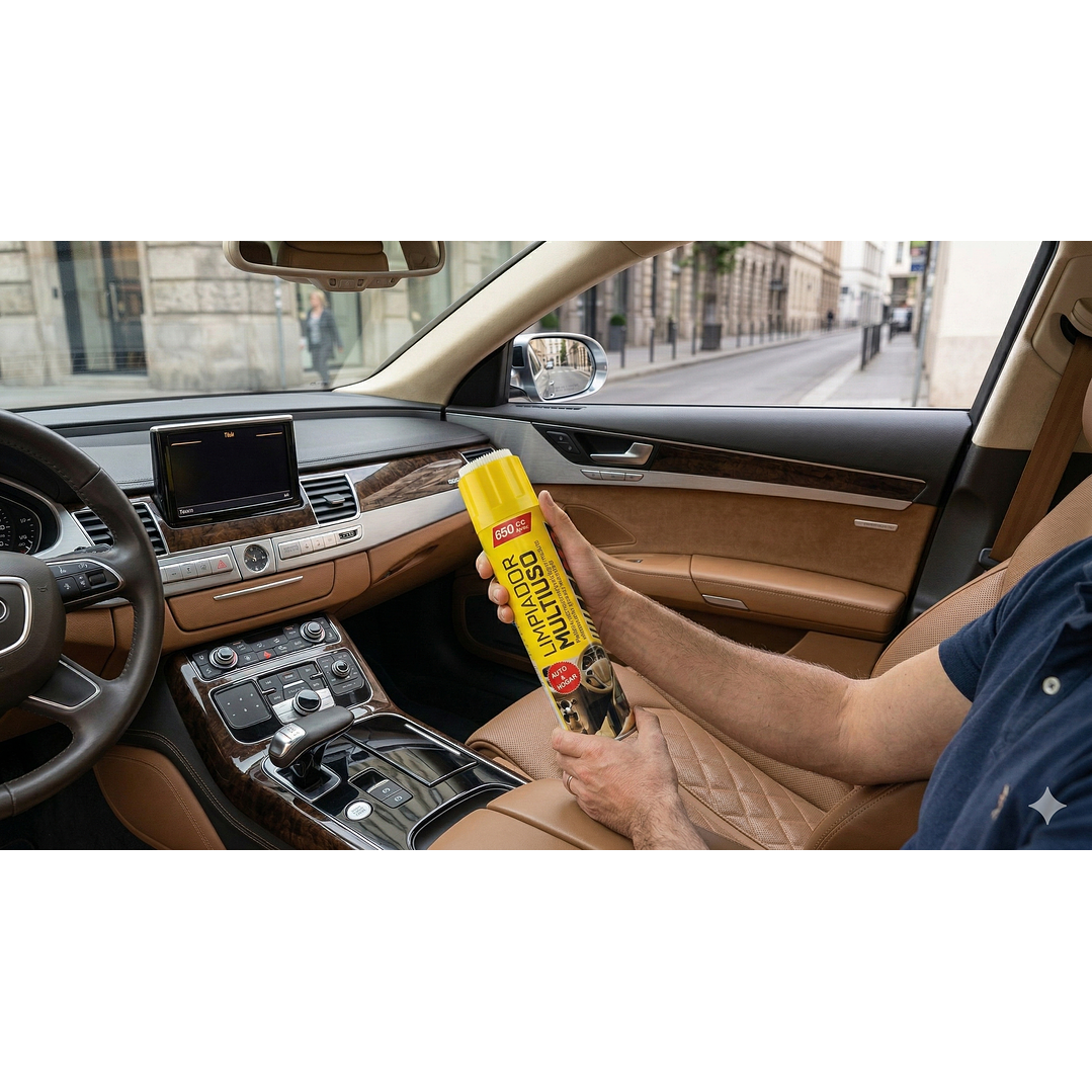 Espuma Limpia Tapiz Interior Con Cepillo M2 650 Ml 3