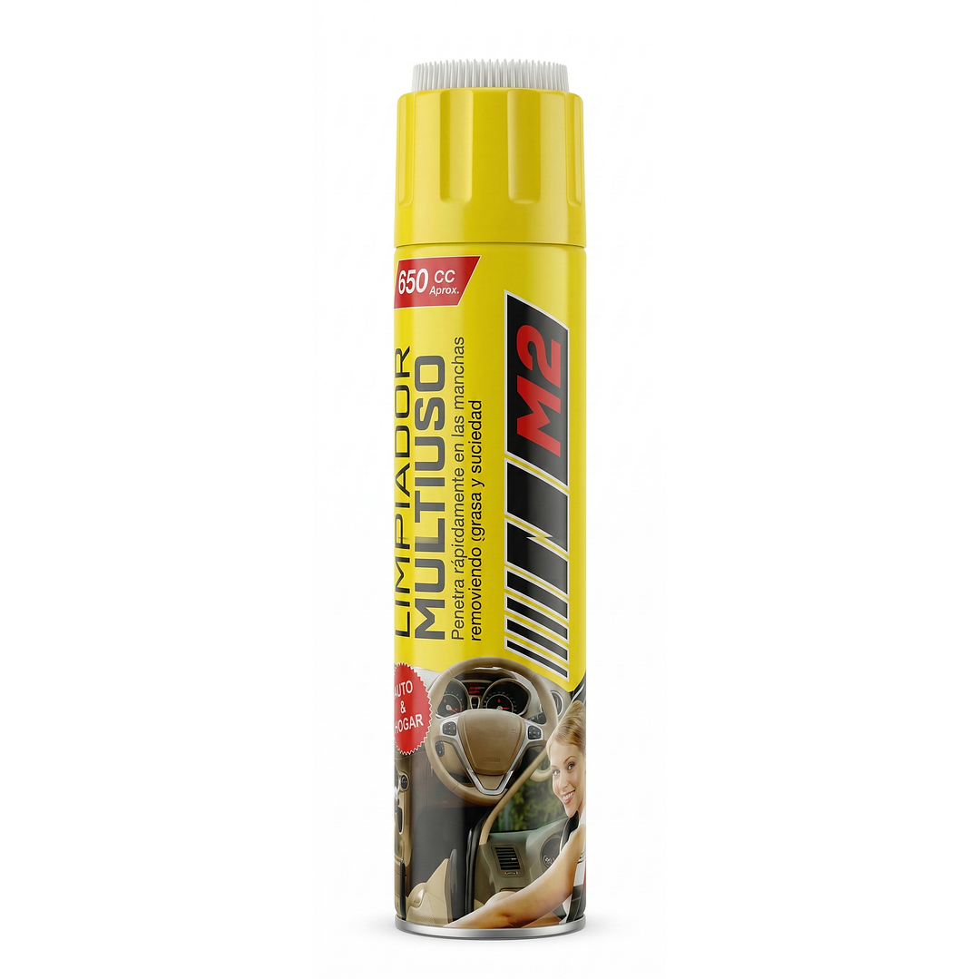 Espuma Limpia Tapiz Interior Con Cepillo M2 650 Ml 4