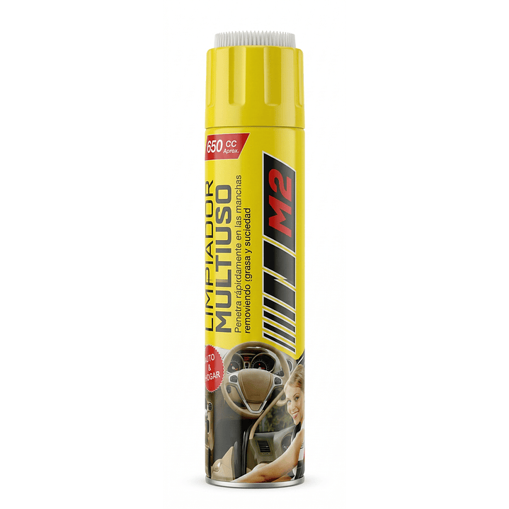 Espuma Limpia Tapiz Interior Con Cepillo M2 650 Ml 4