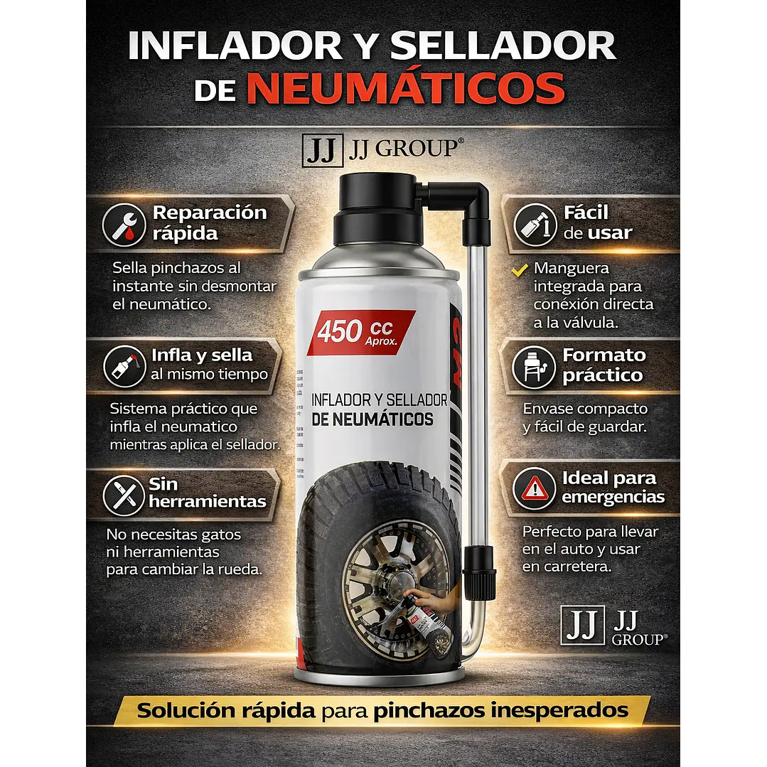 Sellador Y Inflador De Neumáticos M2 2
