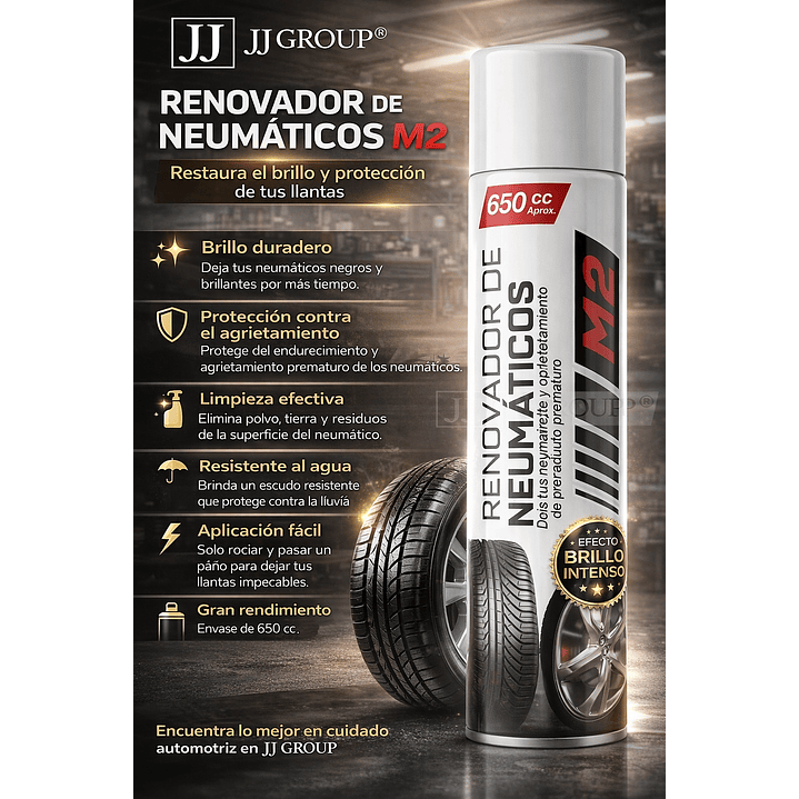 Renovador De Neumáticos Y Gomas En Espuma M2 2