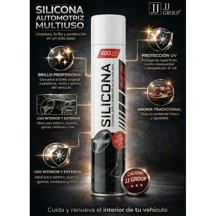 Silicona Automóvil Aroma Tradicional 480cc 2