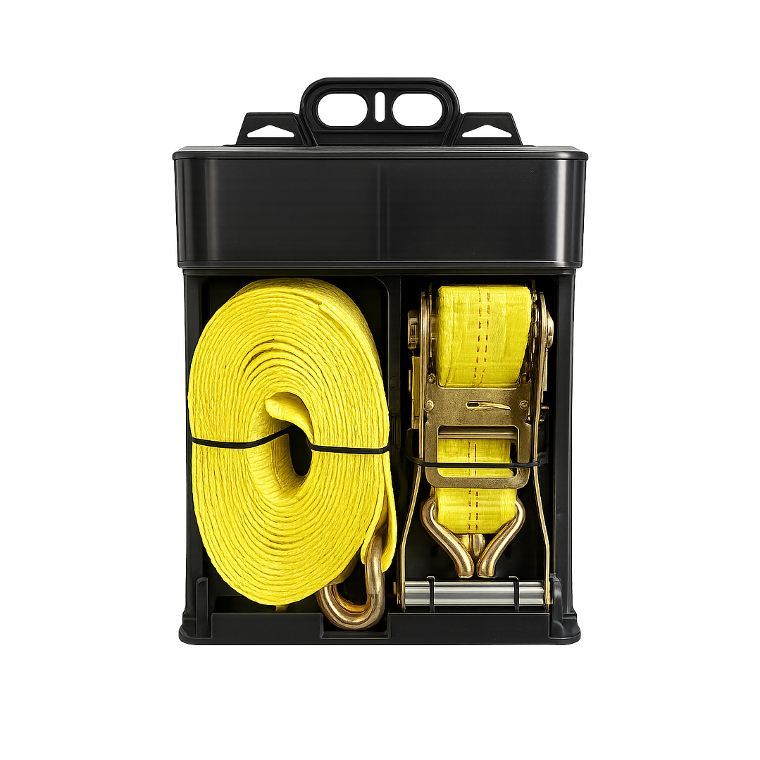 Eslinga De Amarre 9 Metros 5 Toneladas Con Ganchos Y Rachet Amarillo 2