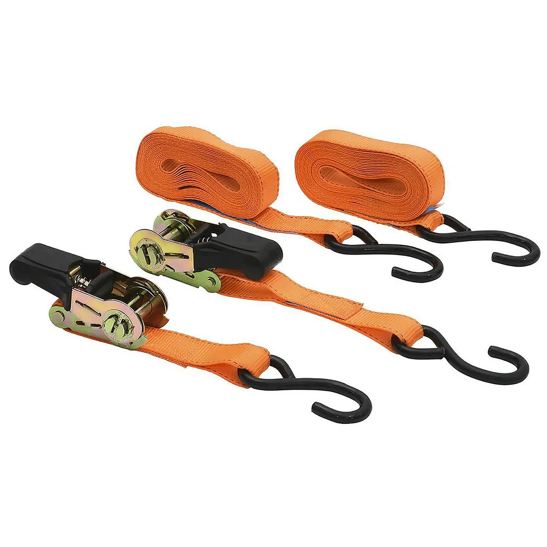 Set 2 Correas Eslinga Amarre 4,6 Metros Naranjas 2