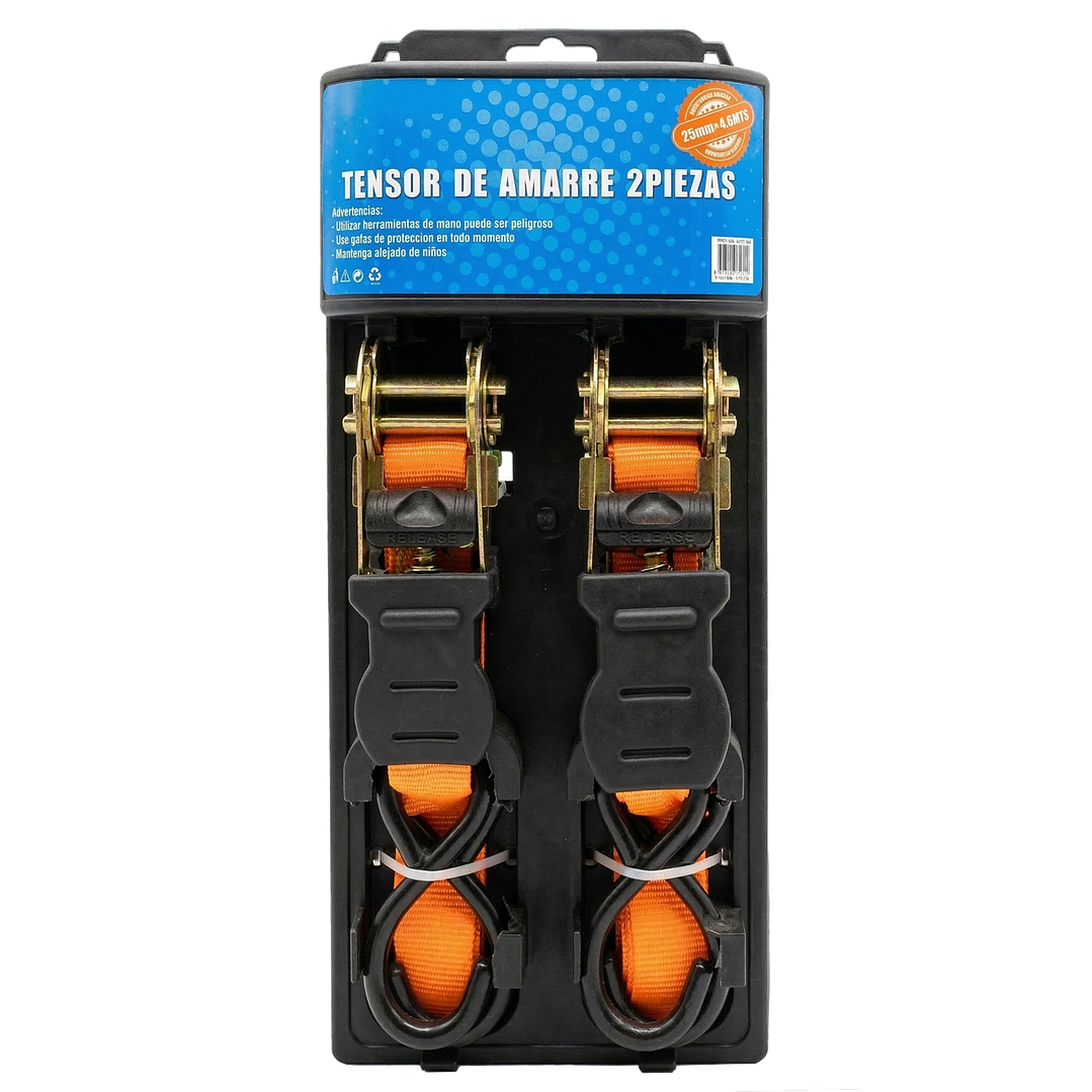 Set 2 Correas Eslinga Amarre 4,6 Metros Naranjas 1
