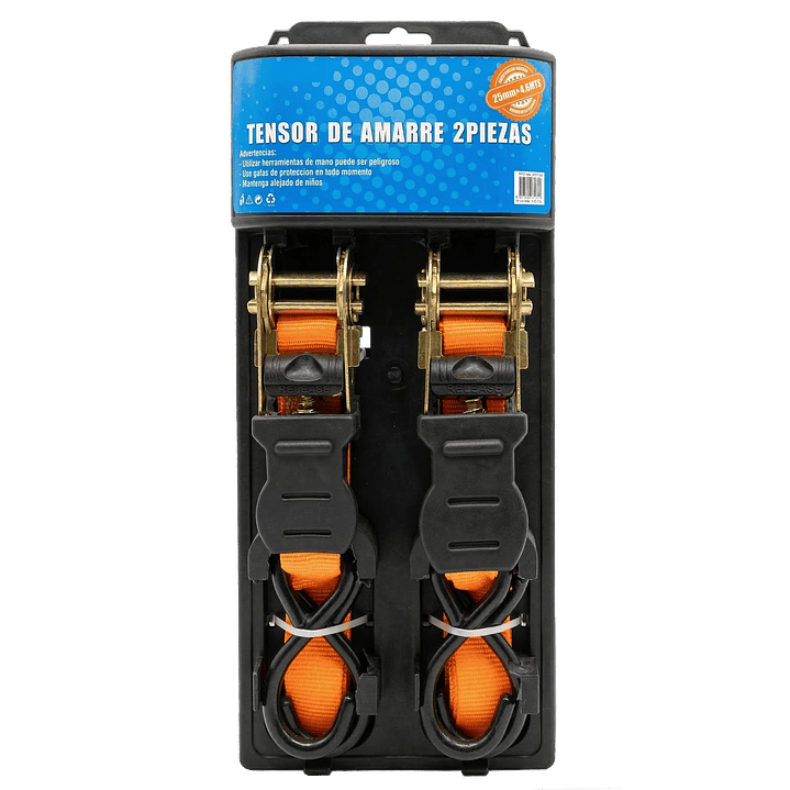 Set 2 Correas Eslinga Amarre 4,6 Metros Naranjas 1
