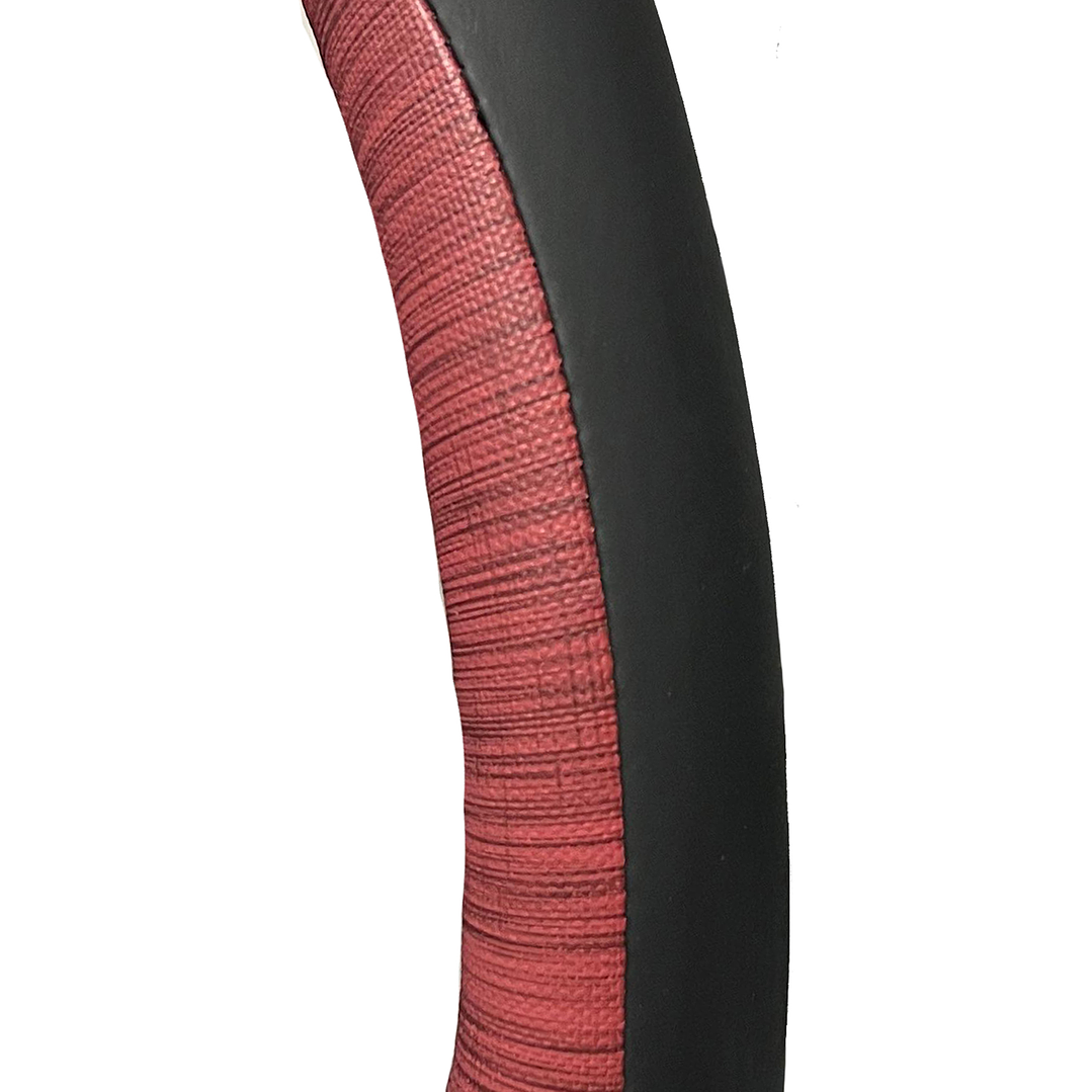 Cubre Volante Eco Cuero Negro Con Budeo Texturado Premium 4