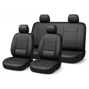 Fundas Cubre Asiento Universal Eco Cuero Negro // JJ Group