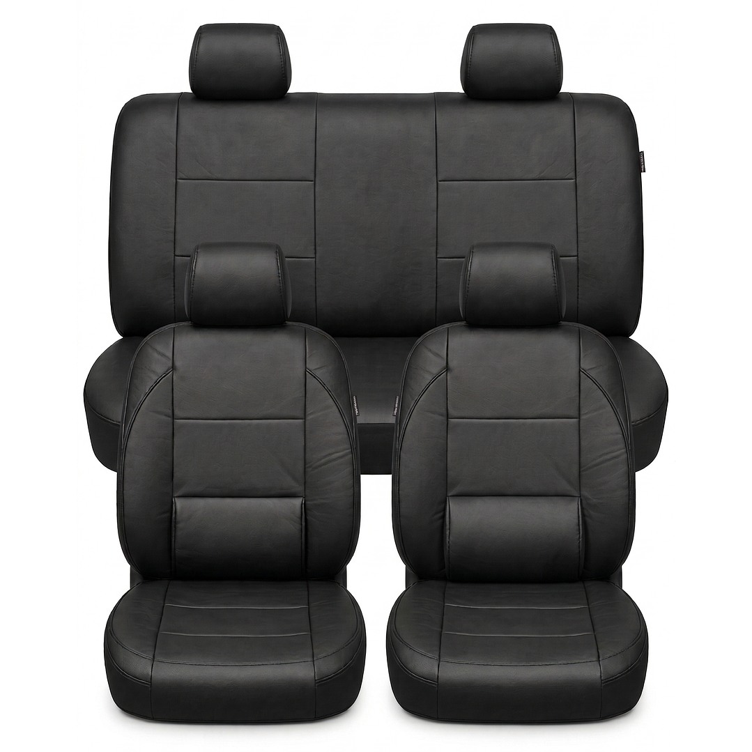 Fundas Cubre Asiento Universal Eco Cuero Negro // JJ Group 4