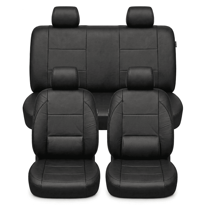 Fundas Cubre Asiento Universal Eco Cuero Negro // JJ Group 4