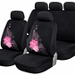 Funda Cubre Asiento Universal Flores Rosada Tela // Jj Group - Miniatura 1