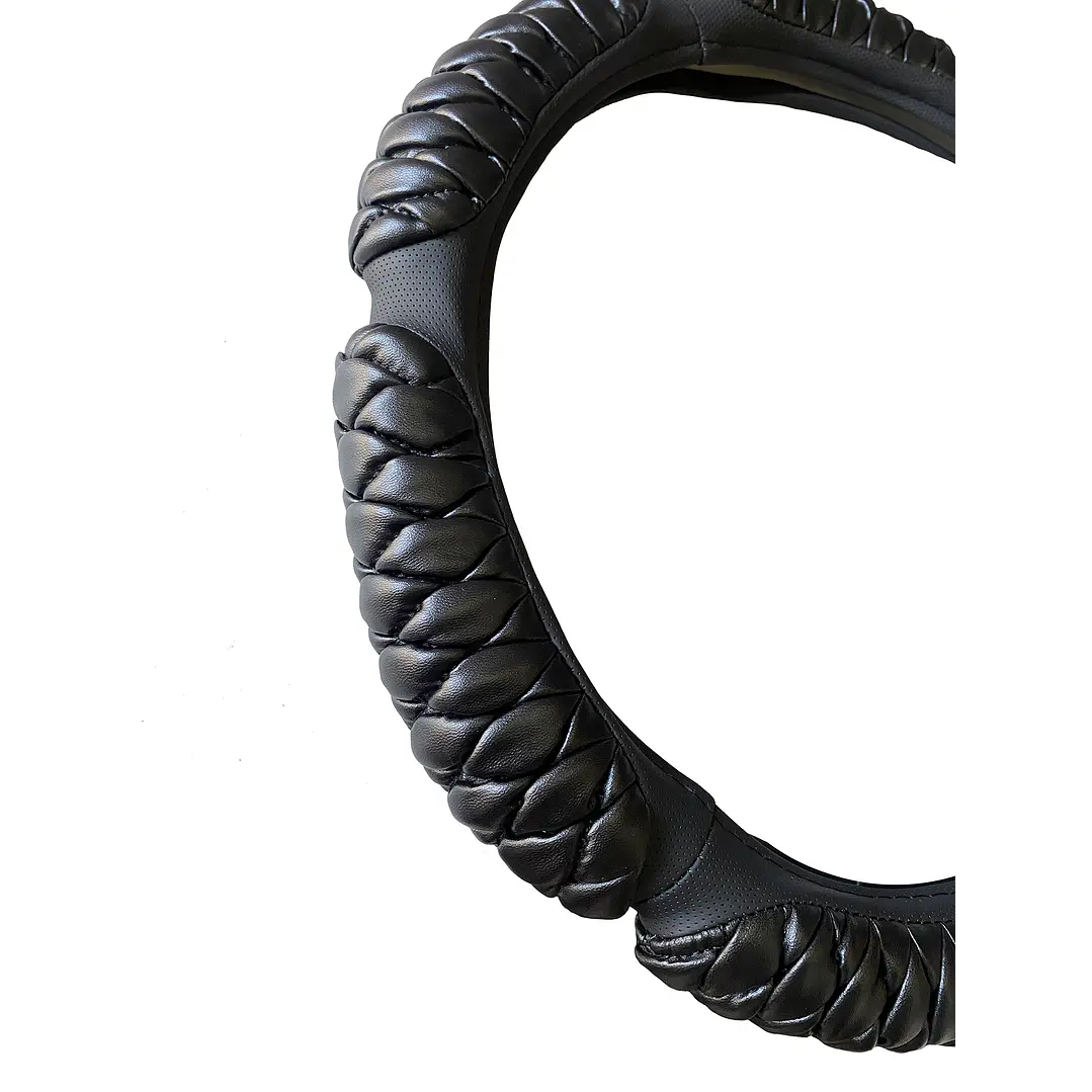 Cubre Volante Acolchado Universal Negro  4