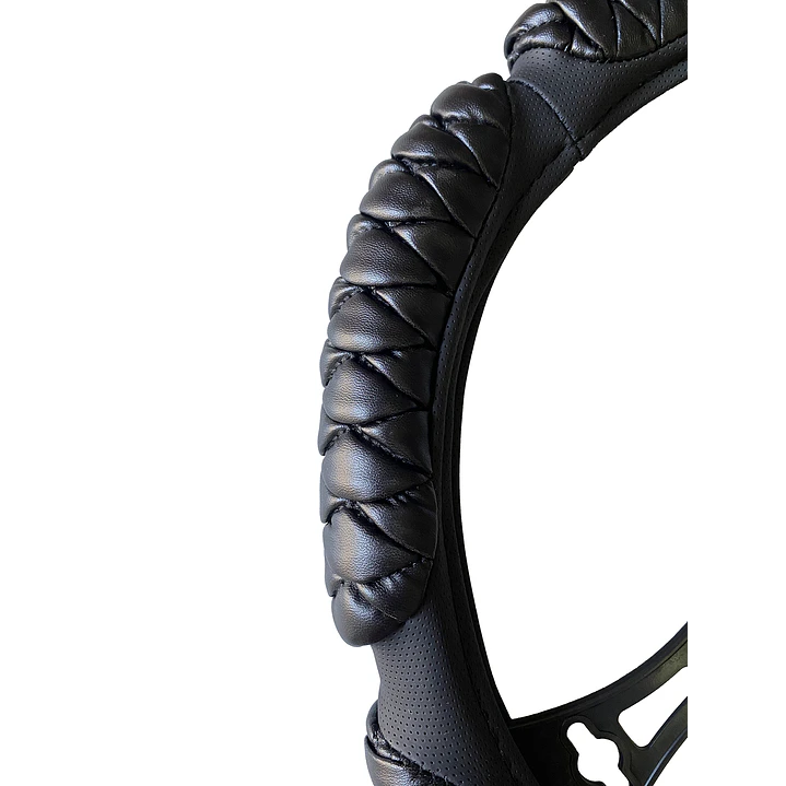 Cubre Volante Acolchado Universal Negro  5