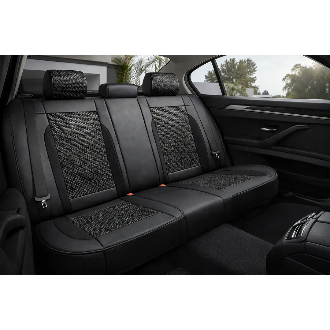 Fundas Cubre Asiento Auto Premium Luxury Negro // Jj Group 3