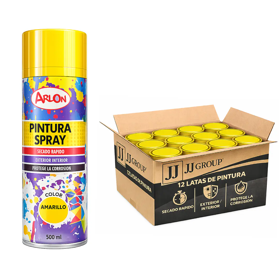 Pack 12 Latas De Pintura Spray Aerosol Varios Colores 500 Ml 5