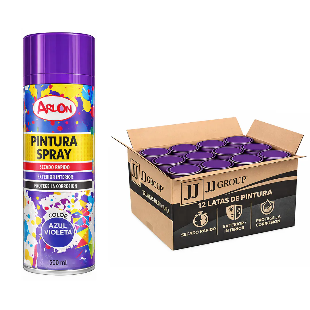 Pack 12 Latas De Pintura Spray Aerosol Varios Colores 500 Ml 6