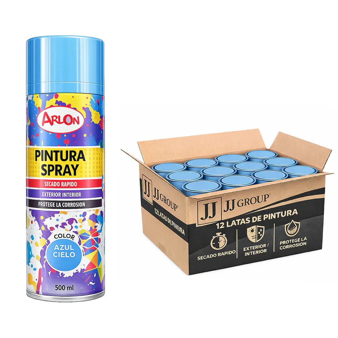 Pack 12 Latas De Pintura Spray Aerosol Varios Colores 500 Ml 7