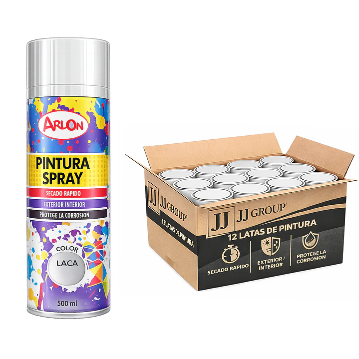 Pack 12 Latas De Pintura Spray Aerosol Varios Colores 500 Ml 16