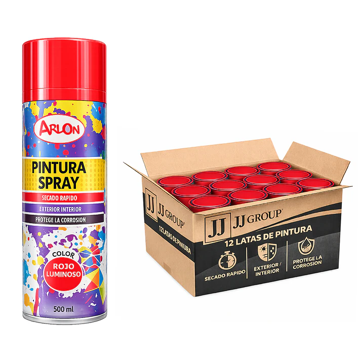 Pack 12 Latas De Pintura Spray Aerosol Varios Colores 500 Ml 17