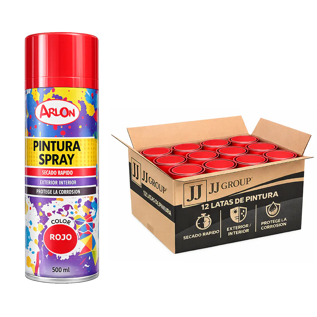 Pack 12 Latas De Pintura Spray Aerosol Varios Colores 500 Ml 22