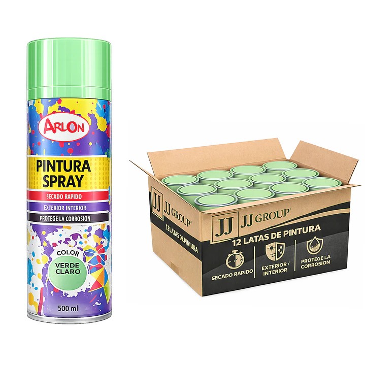 Pack 12 Latas De Pintura Spray Aerosol Varios Colores 500 Ml 23