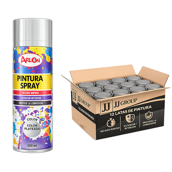 Pack 12 Latas De Pintura Spray Aerosol Varios Colores 500 Ml 24