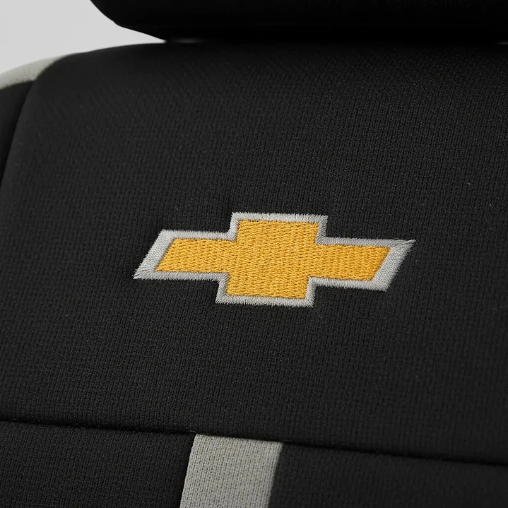 Fundas Asiento Chevrolet Tela Poliester Negro Gris | JJ Group 4