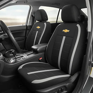Fundas Asiento Chevrolet Tela Poliester Negro Gris | JJ Group