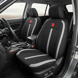 Fundas Asiento Suzuki Tela Poliester Negro Gris | JJ Group